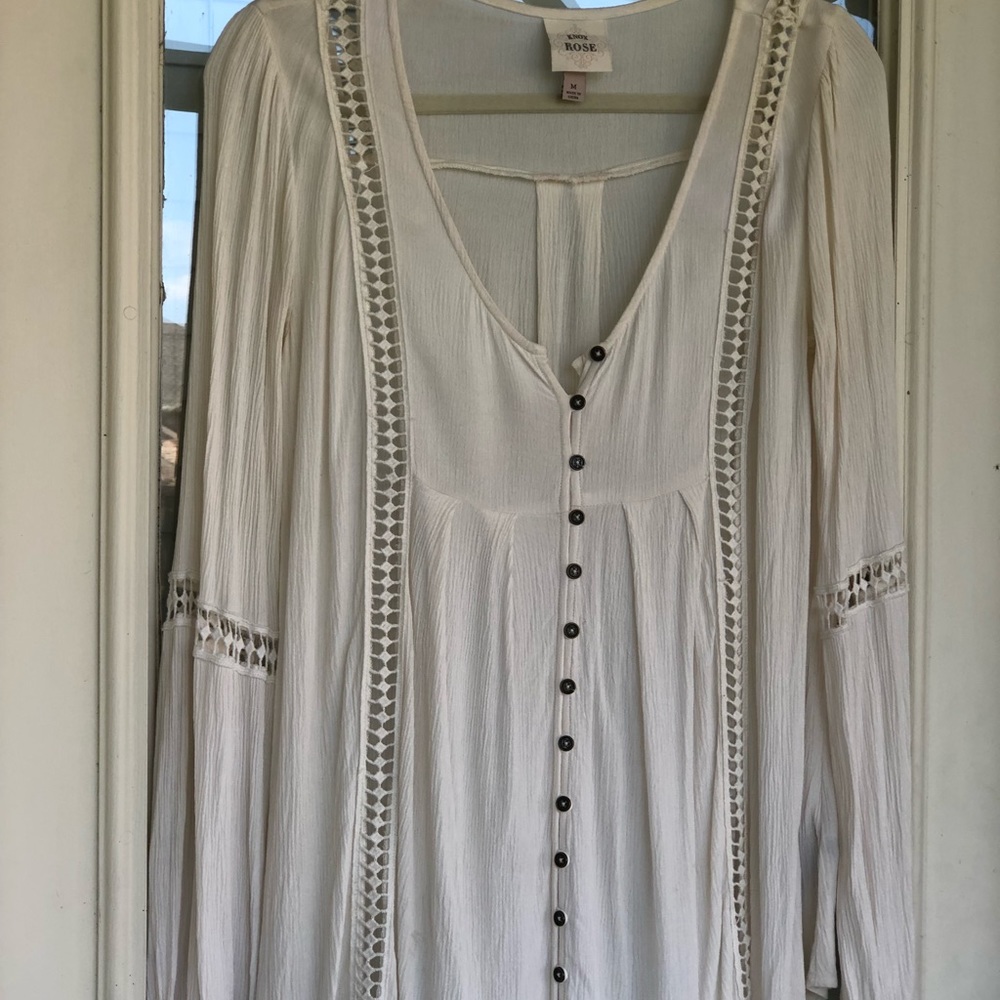 Knox Rose boho cream blouse
